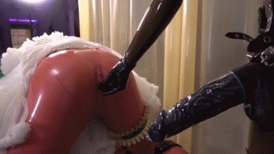 Rubber Doll Fucked In The Butt And Then Milked