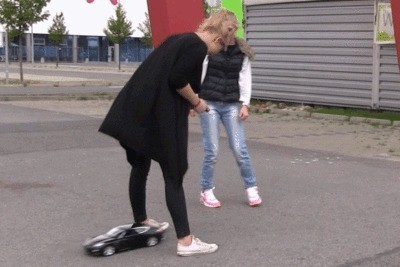 Sneakers On Toy Car